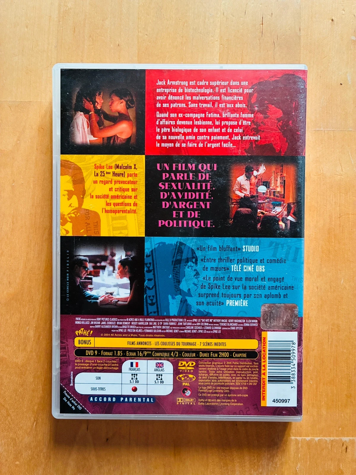 DVD She Hate Me de Spike Lee. – photo 3